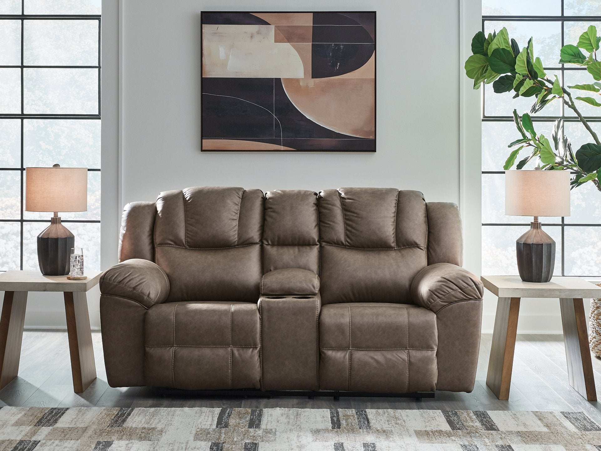 Ashley Furniture Lowilla Reclining Loveseat - Thumbnail 3
