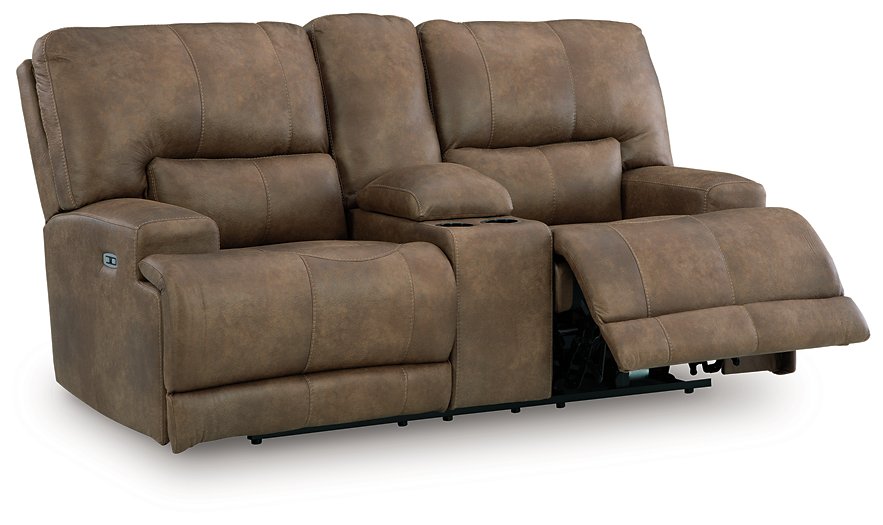 Beckley Place Power Reclining Loveseat with Console - Thumbnail 3