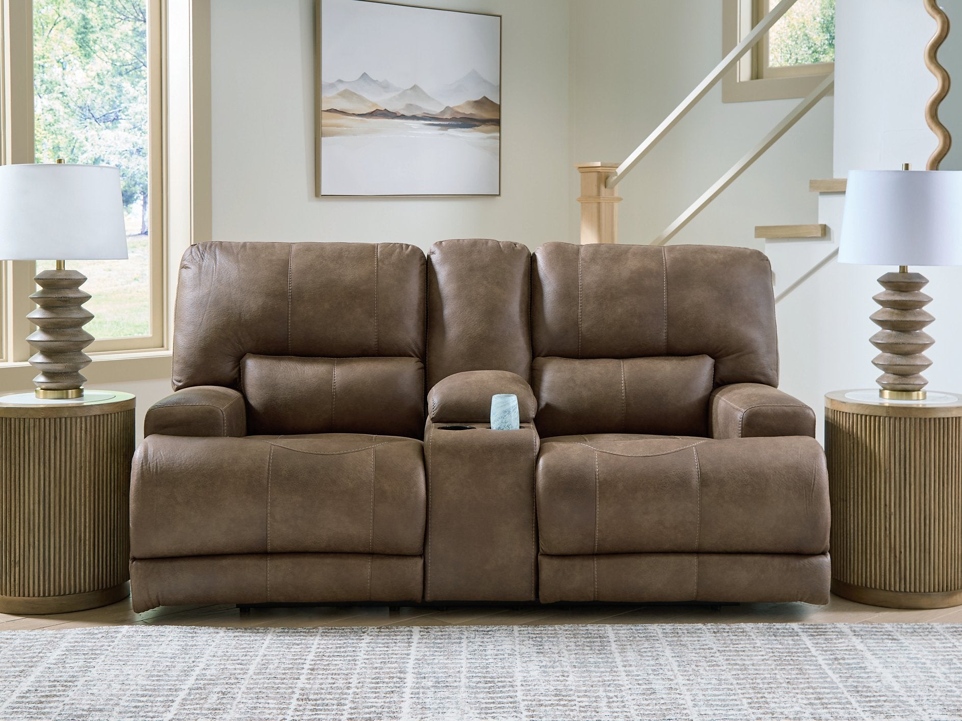 Beckley Place Power Reclining Loveseat with Console - Thumbnail 2