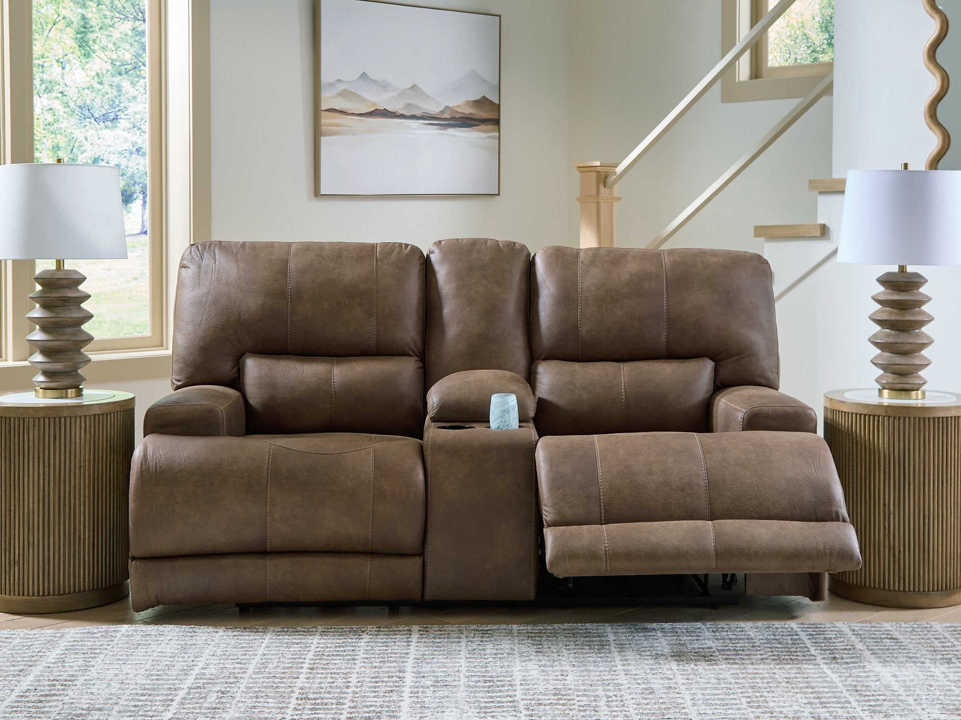 Beckley Place Power Reclining Loveseat with Console - Thumbnail 4
