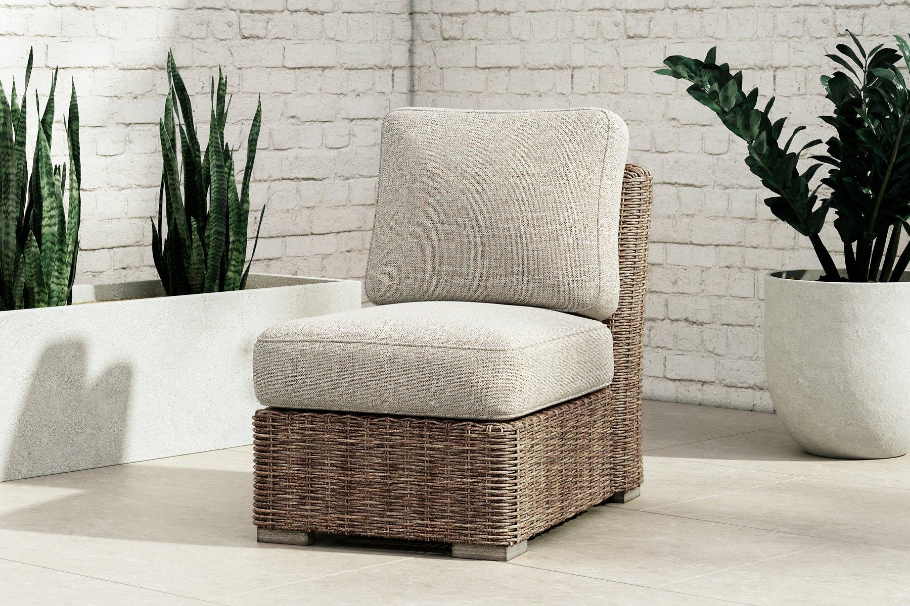 Beachcroft Outdoor Armless Chair with Cushion - Thumbnail 3