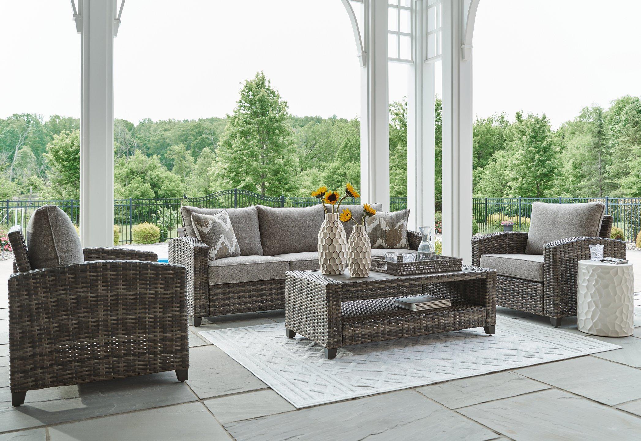 Oasis Court Outdoor Sofa/Chairs/Table Set - Thumbnail 5
