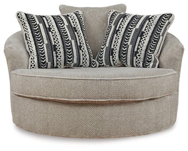 Calnita Oversized Swivel Accent Chair - Thumbnail 3