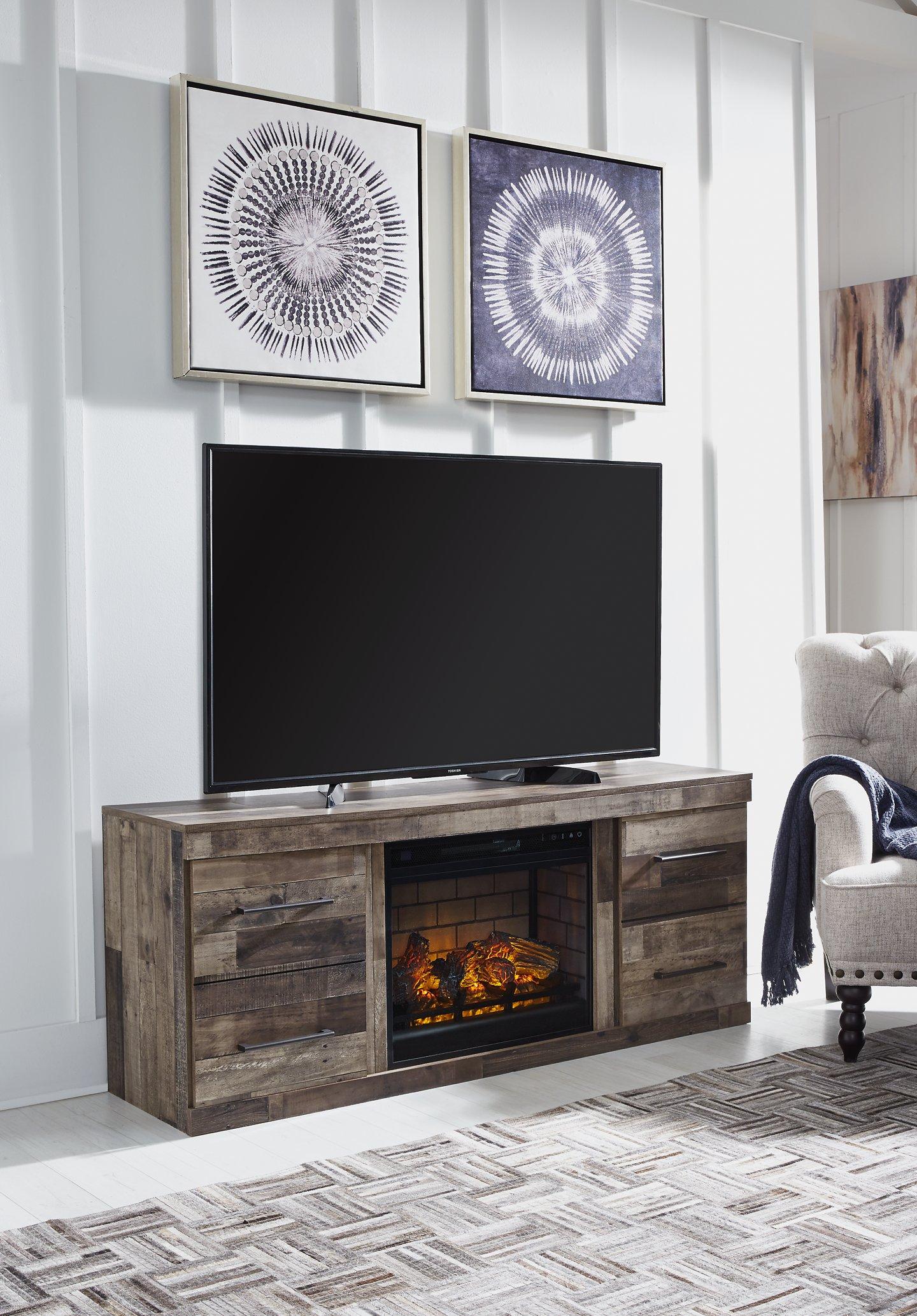 Ashley Furniture Derekson TV Stand with Electric Fireplace - Thumbnail 5