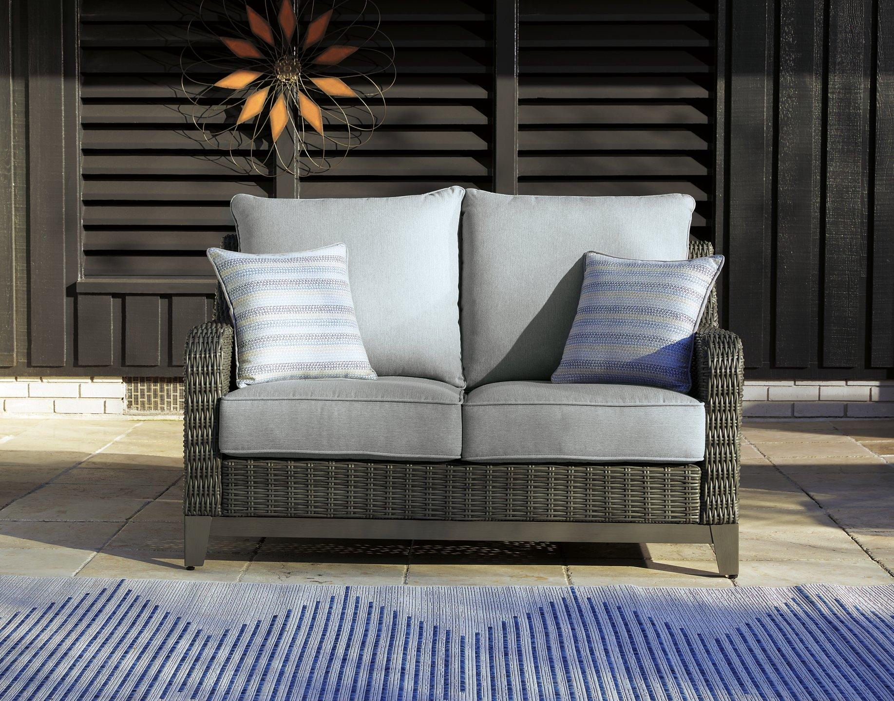 Ashley Furniture Elite Park Outdoor Loveseat, Lounge Chairs and Cocktail Table - Thumbnail 3