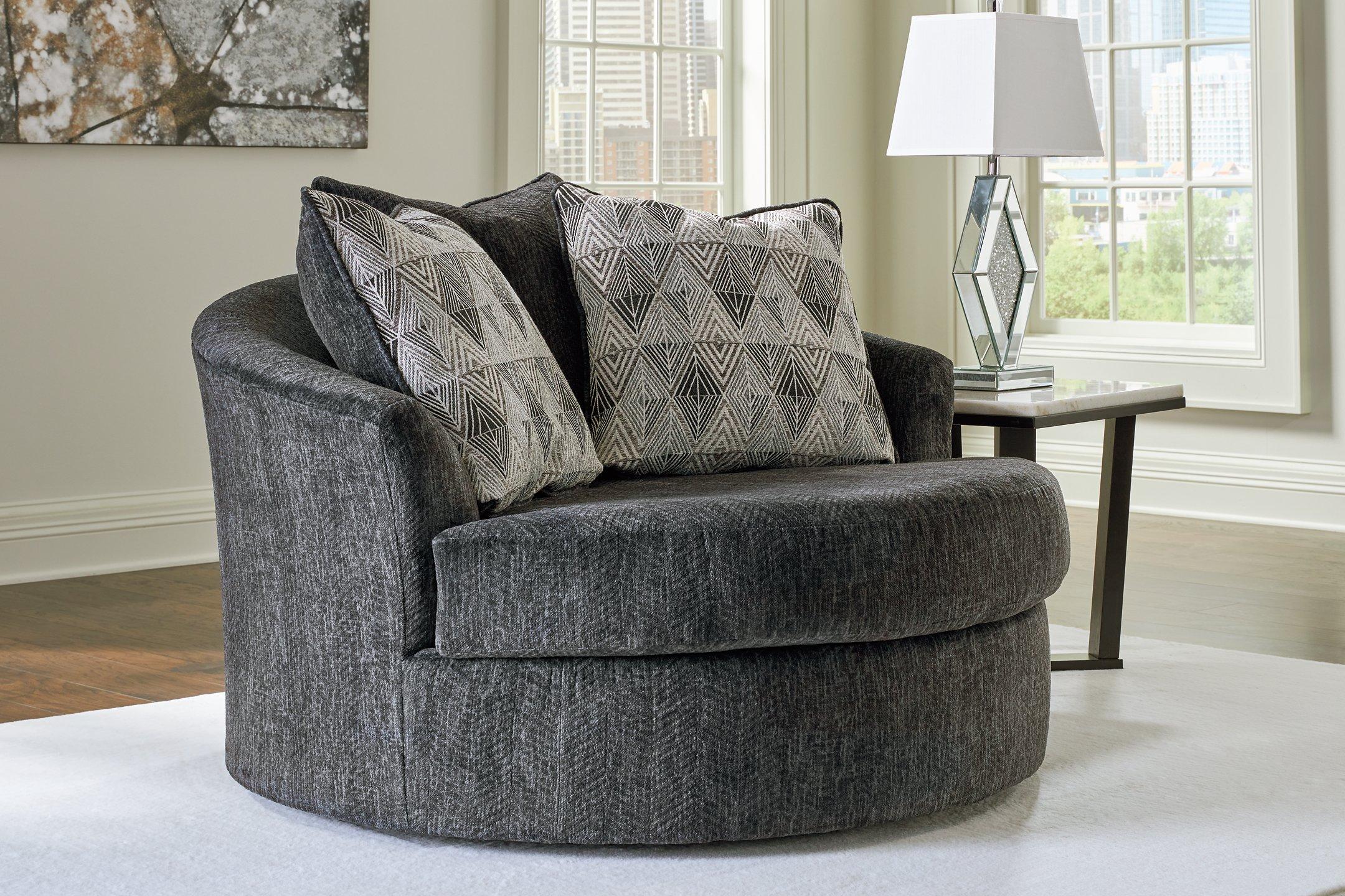Biddeford Oversized Swivel Accent Chair - Thumbnail 4