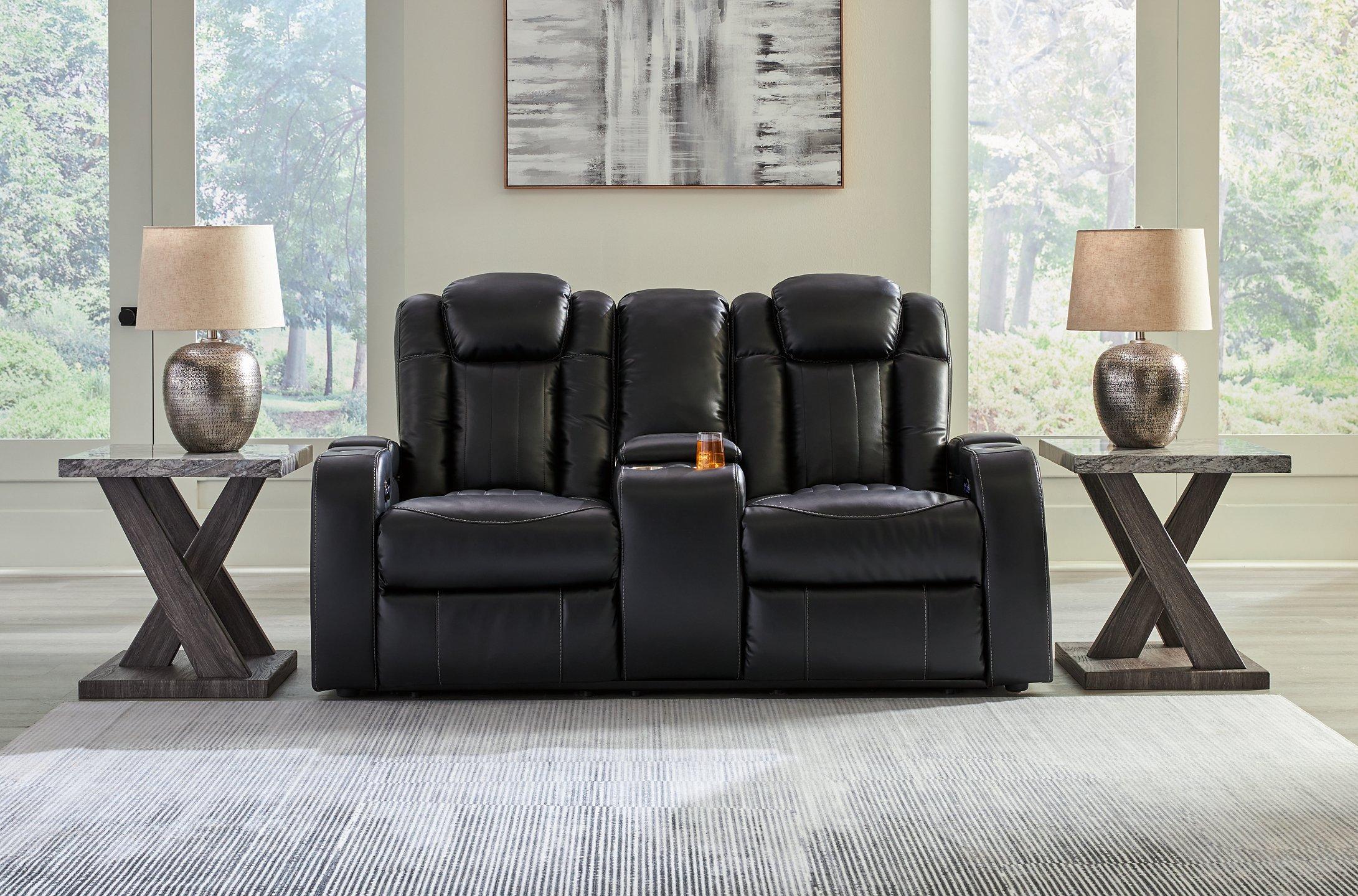 Caveman Den Power Reclining Loveseat with Console - Thumbnail 5