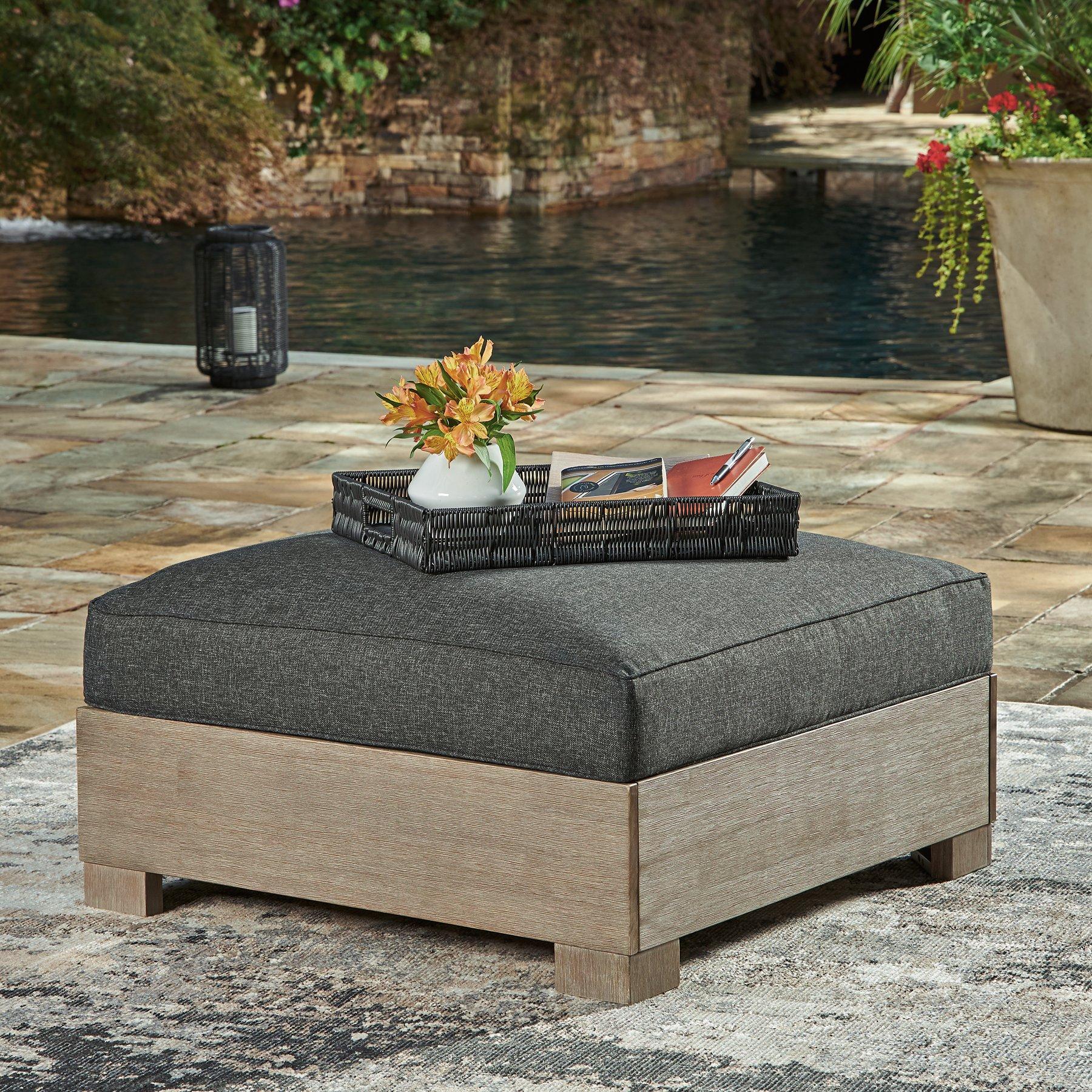 Citrine Park Outdoor Ottoman with Cushion - Thumbnail 5