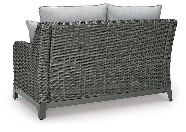 Ashley Furniture Elite Park Outdoor Loveseat, Lounge Chairs and Cocktail Table - Thumbnail 2