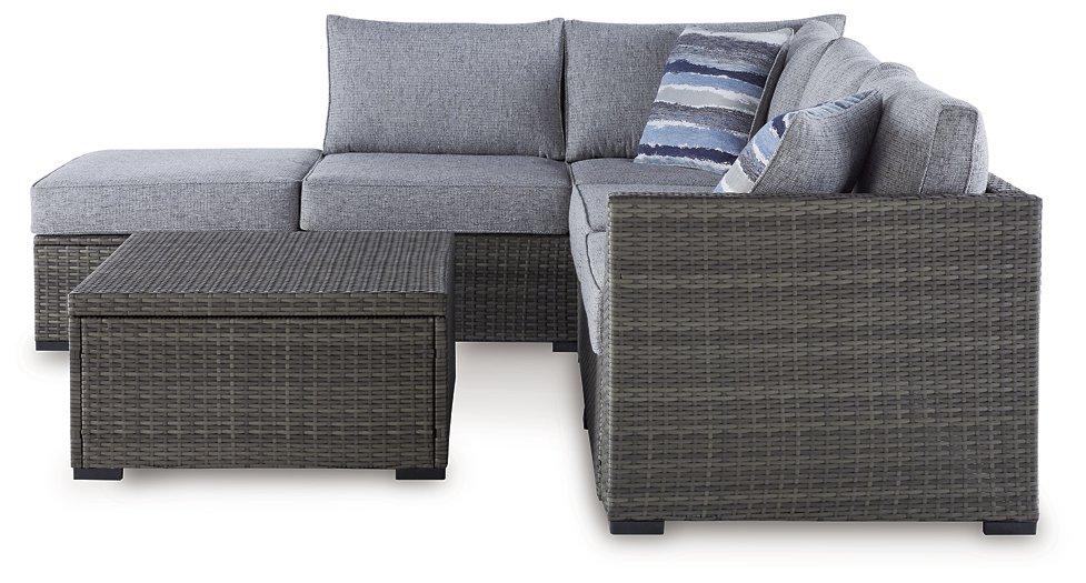 Petal Road Outdoor Loveseat Sectional/Ottoman/Table Set - Thumbnail 5