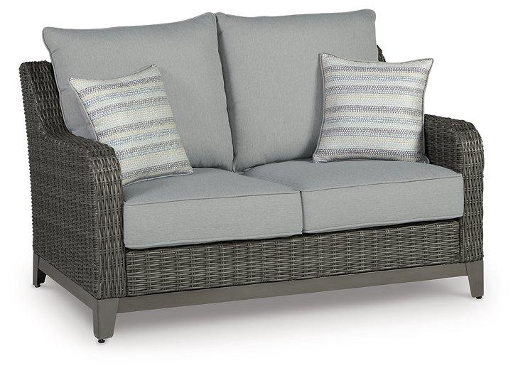 Ashley Furniture Elite Park Outdoor Loveseat, Lounge Chairs and Cocktail Table - Thumbnail 4