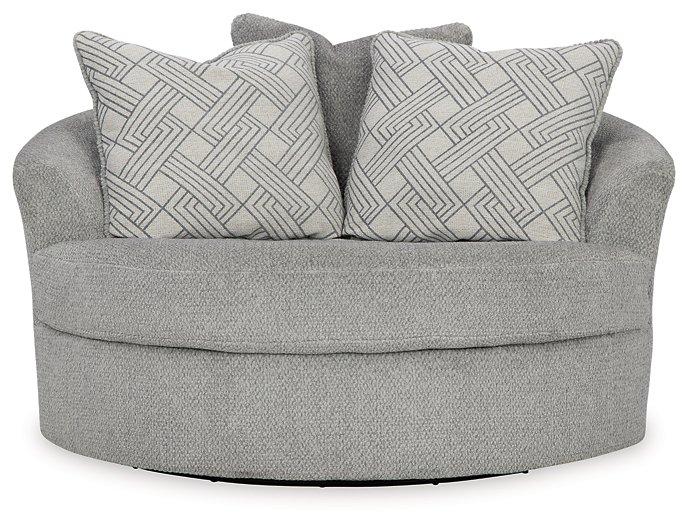 Casselbury Oversized Swivel Accent Chair - Thumbnail 4