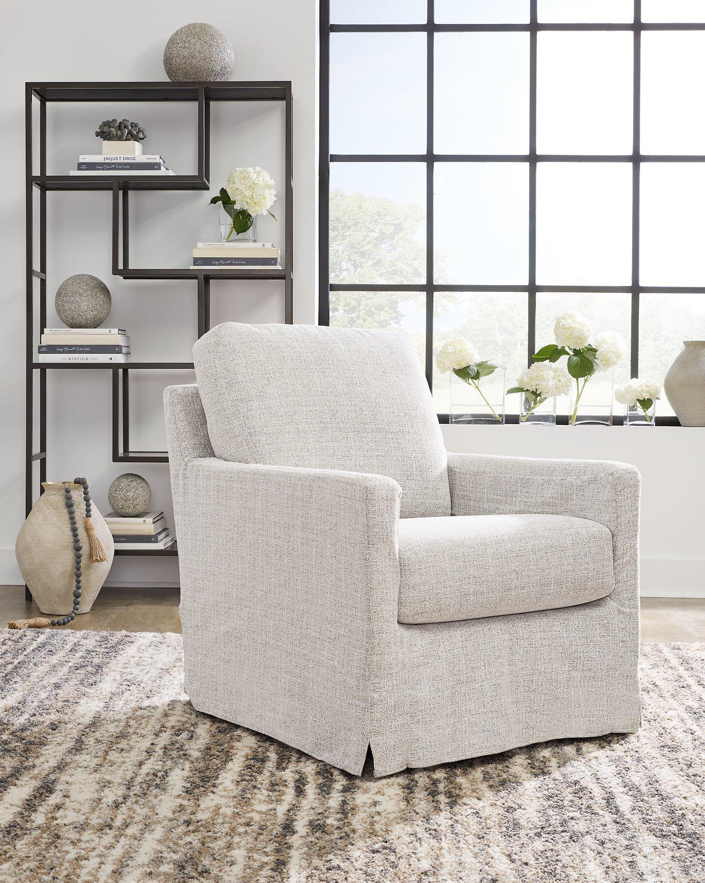 Nenana Next-Gen Nuvella Performance Fabric Swivel Glider Accent Chair - Thumbnail 3