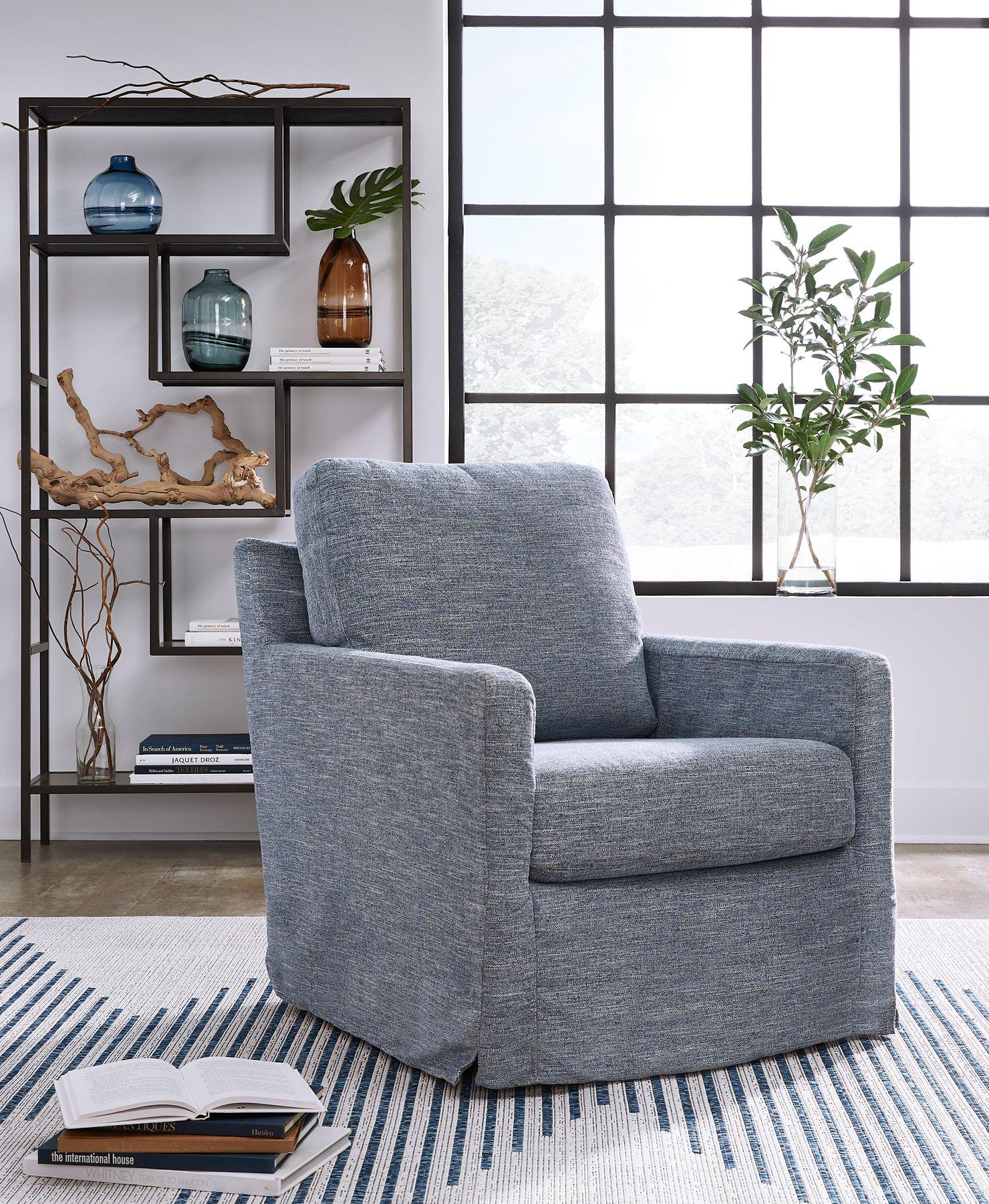 Nenana Next-Gen Nuvella Performance Fabric Swivel Glider Accent Chair - Thumbnail 4
