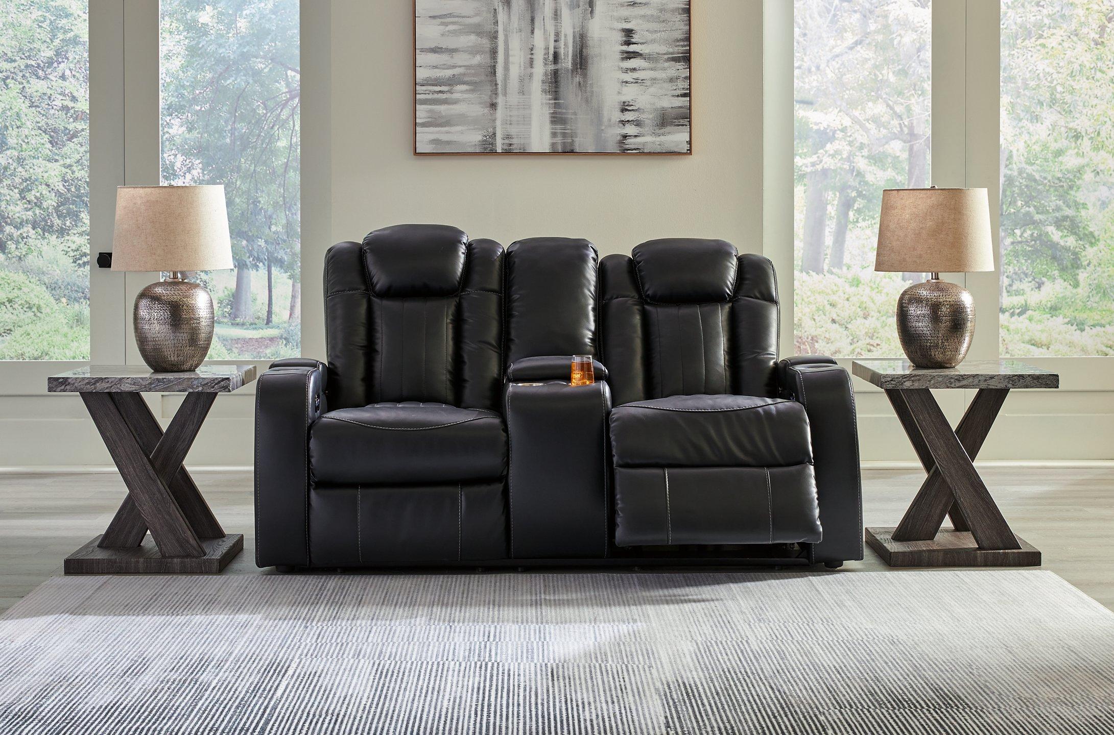 Caveman Den Power Reclining Loveseat with Console - Thumbnail 2