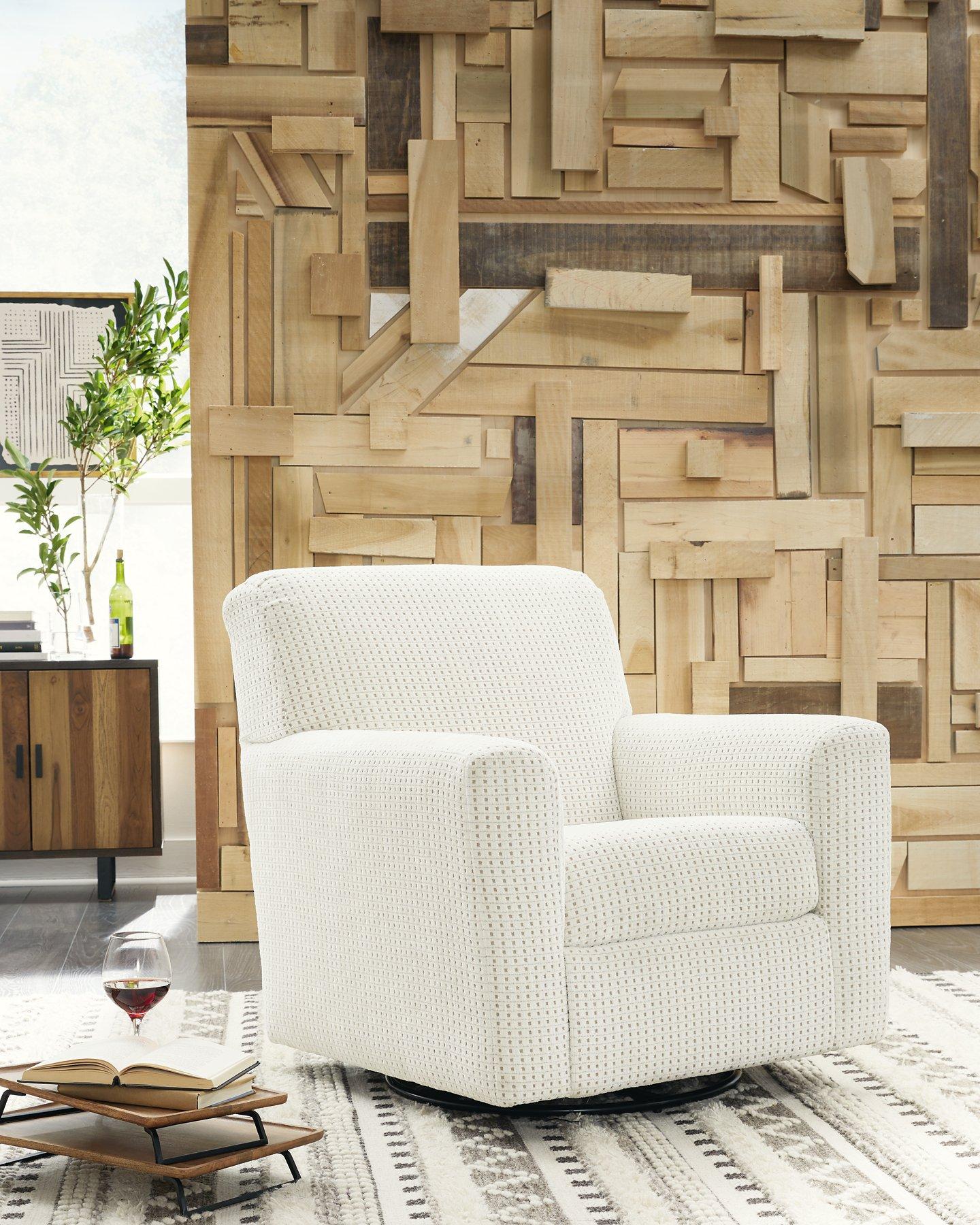 Herstow Swivel Glider Accent Chair - Thumbnail 5
