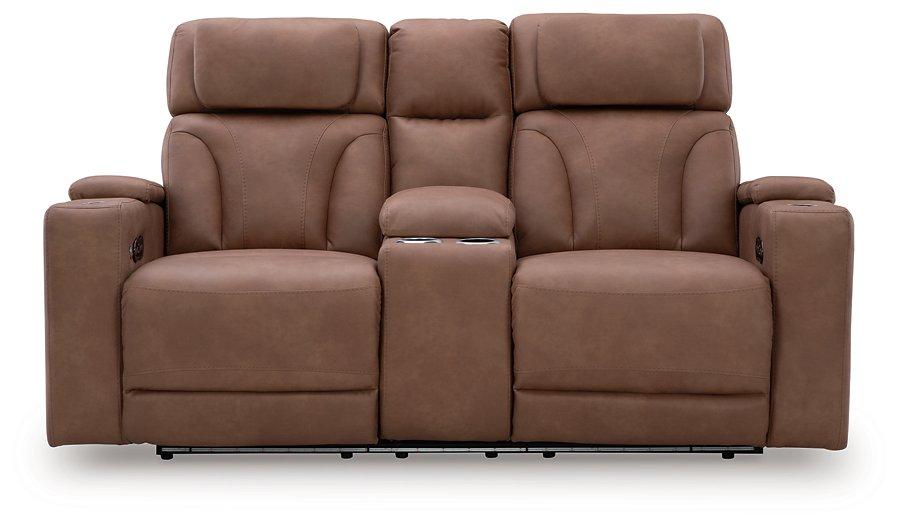 Clean-Slate Power Reclining Loveseat with Console - Thumbnail 5