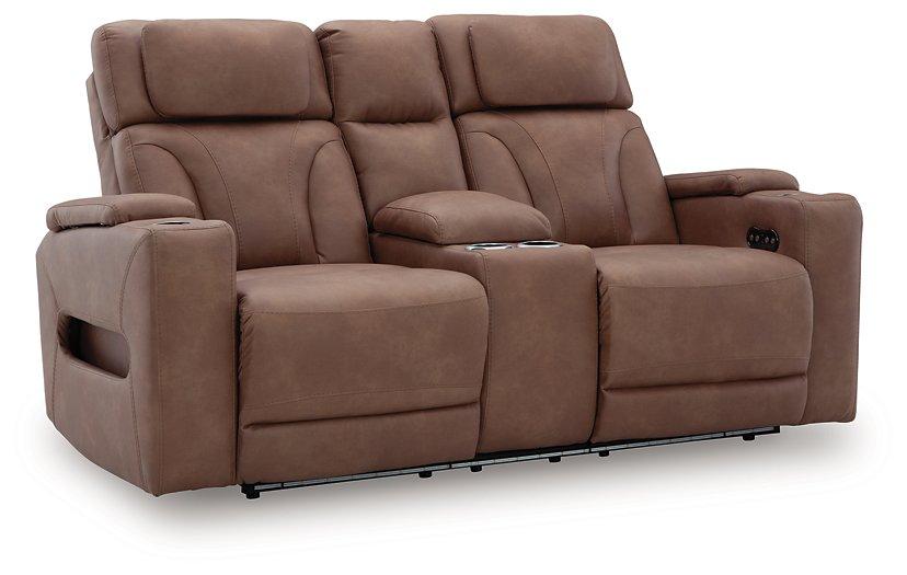 Clean-Slate Power Reclining Loveseat with Console - Thumbnail 4