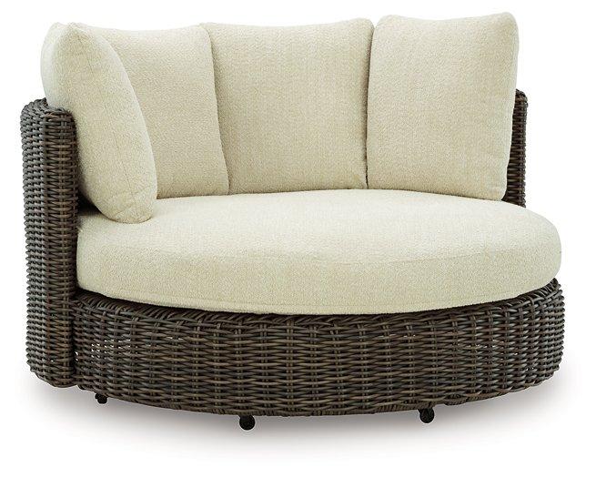 Kimora Outdoor Swivel Lounge Chair - Thumbnail 4