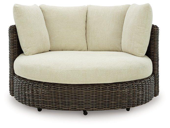 Kimora Outdoor Swivel Lounge Chair - Thumbnail 2