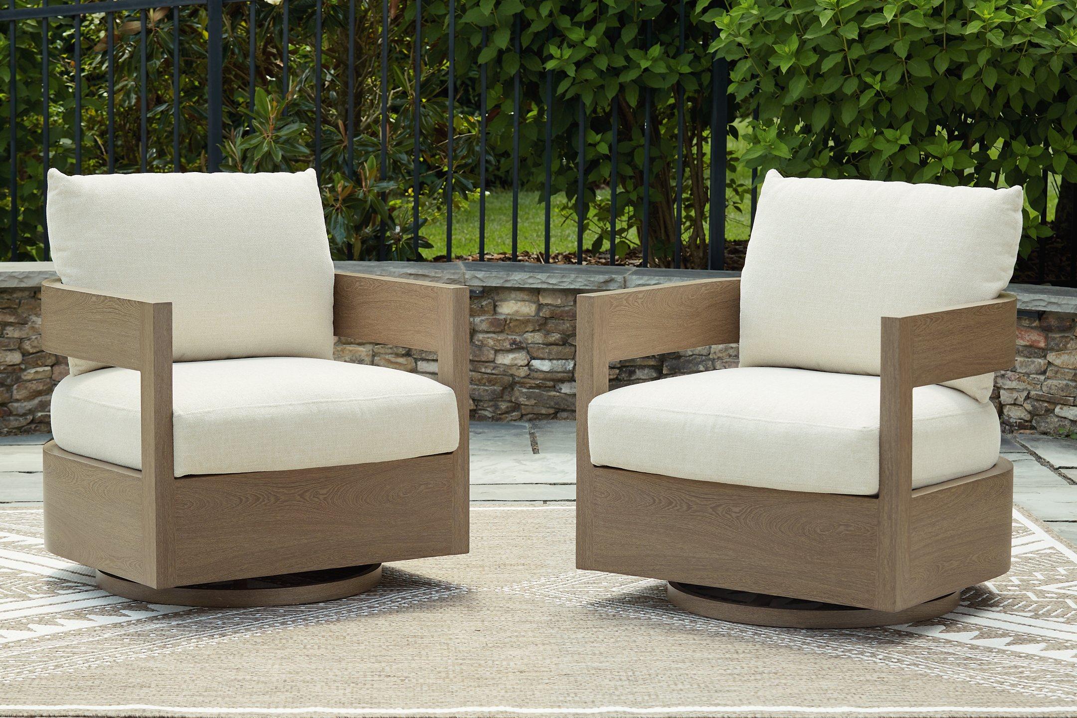 Serene Bay Outdoor Swivel Glider Chair with Cushion - Thumbnail 3