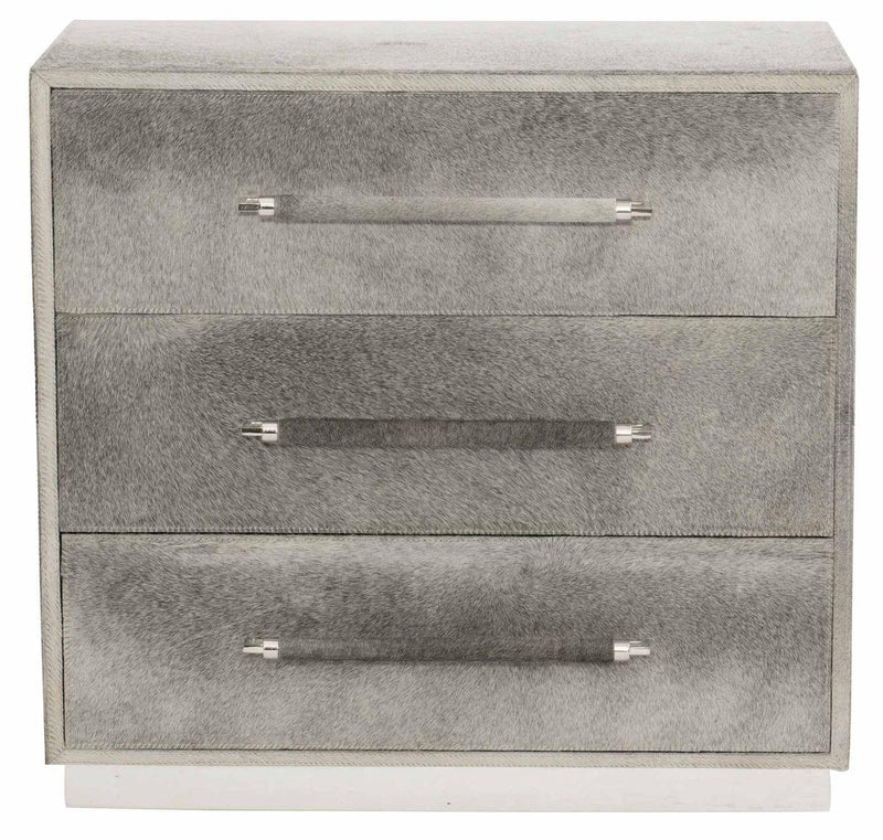 Interiors Parkin Nightstand in Polished Stainless Steel 369-031