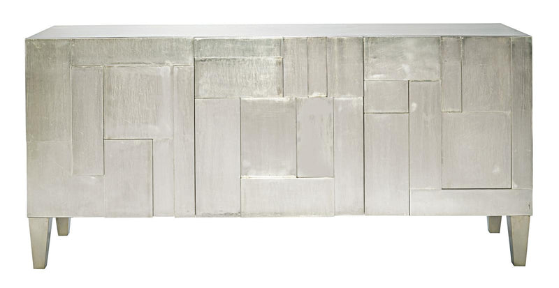 Interiors Carleton Entertainment Console in German Silver 369-870