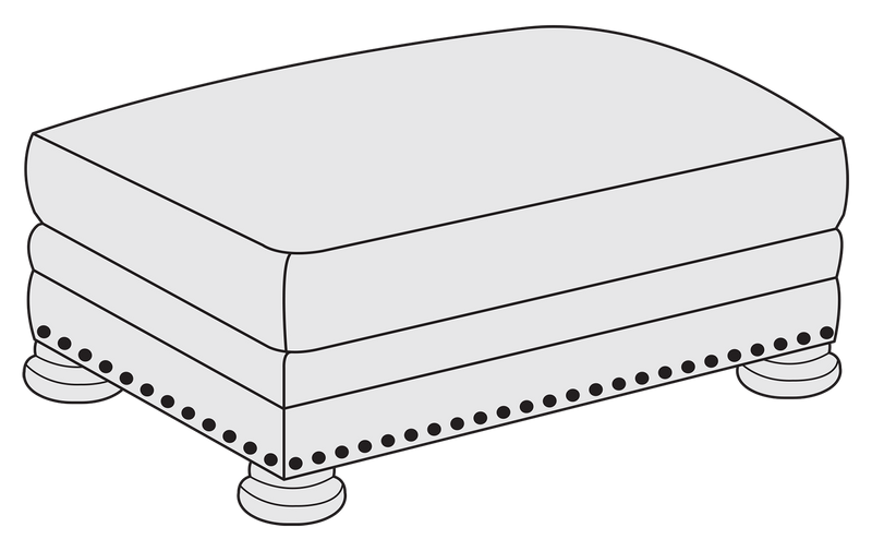 Upholstery Foster Ottoman in Fabric B5171