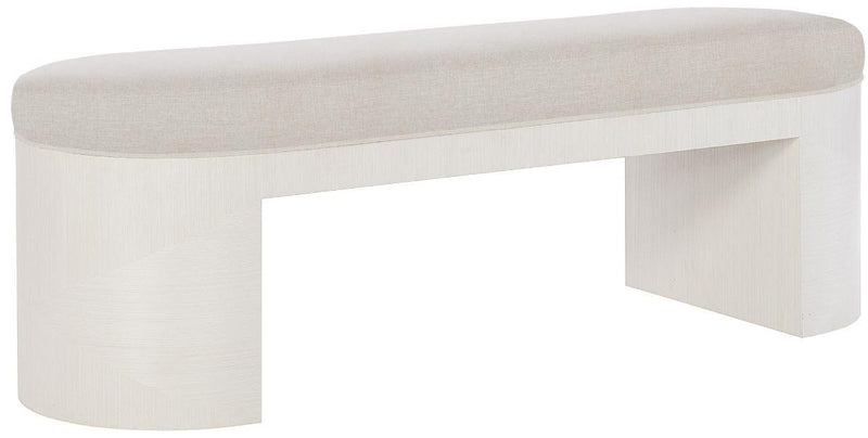 Axiom Upholstered Bench in Linear White 381-508
