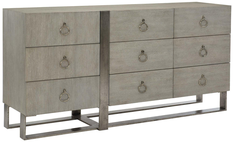 Linea 9-Drawer Dresser in Cerused Griege 384-052G