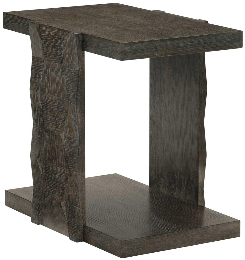 Linea End Table in Cerused Charcoal 384-121B