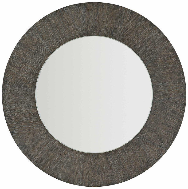 Linea Round Mirror in Cerused Charcoal 384-333B