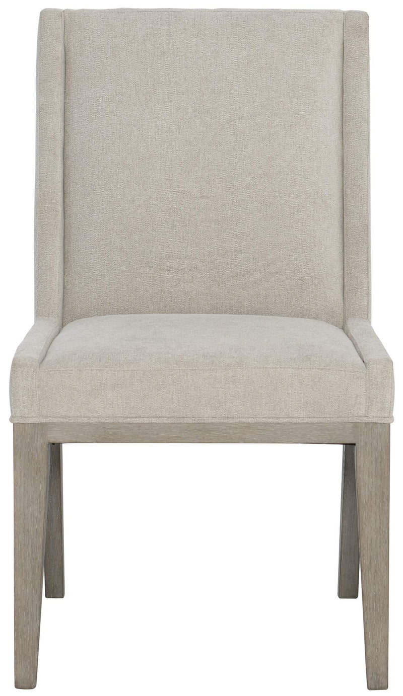 Linea Upholstered Side Chair in Cerused Greige