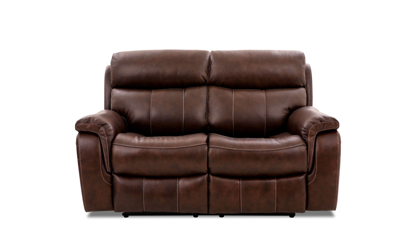 Cocoa Leather Power Reclining Sofa & Loveseat