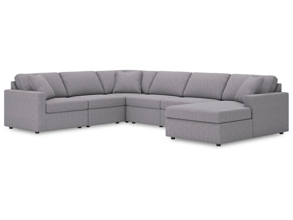 Ashley Modmax 6-Piece Performance Fabric Modular Sectional with Chaise