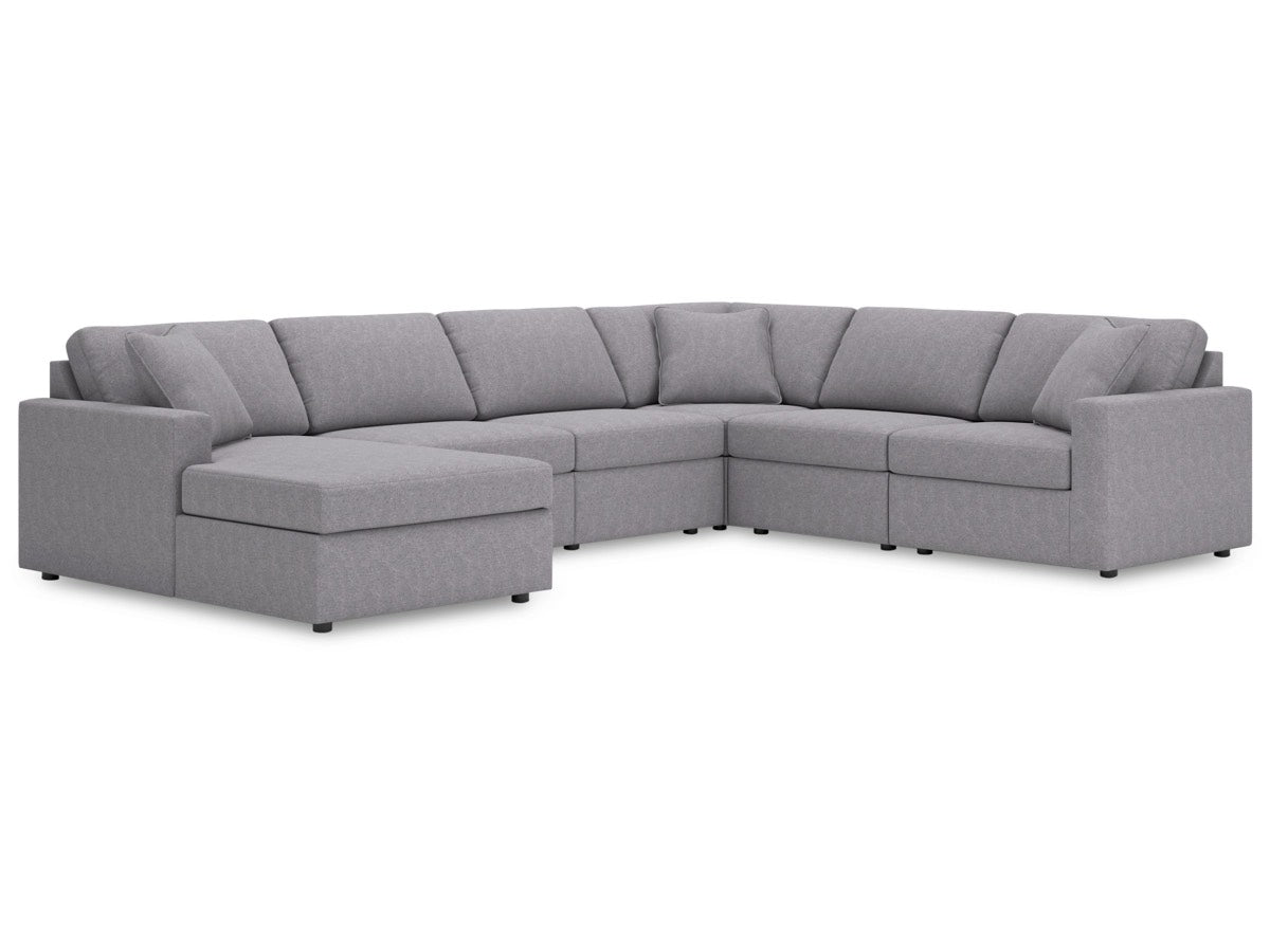 Ashley Modmax 6-Piece Performance Fabric Modular Sectional with Chaise