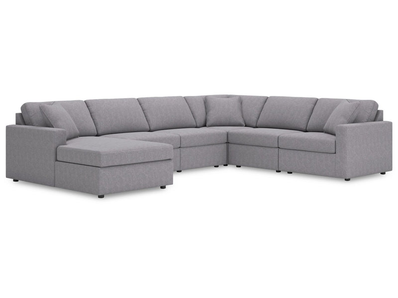 Ashley Modmax 6-Piece Performance Fabric Modular Sectional with Chaise