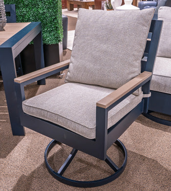 East Beach Outdoor Arm Chair with Cushion (Set of 2) - Thumbnail 3