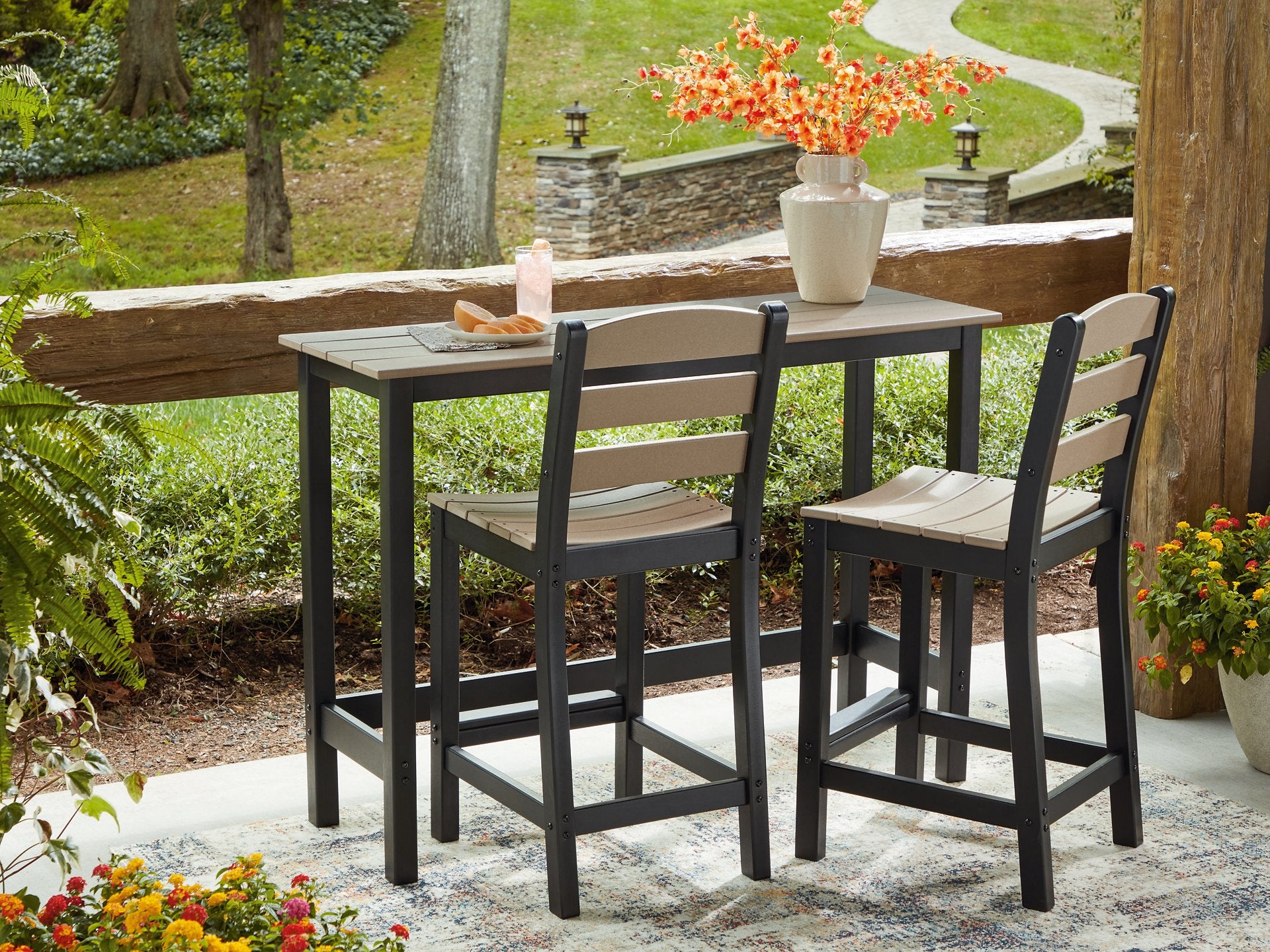 Ashley Furniture Shoreline Beach Outdoor Counter Table and Barstools - Thumbnail 2