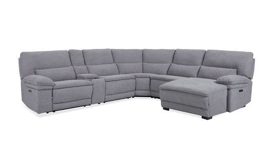 Space Gray Zero Gravity Power Sectional w/ Power Headrests & Wireless Charger