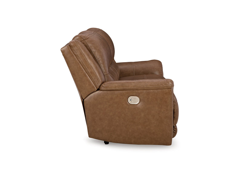 Ashley Trasimeno Dual Power Leather Reclining Sofa