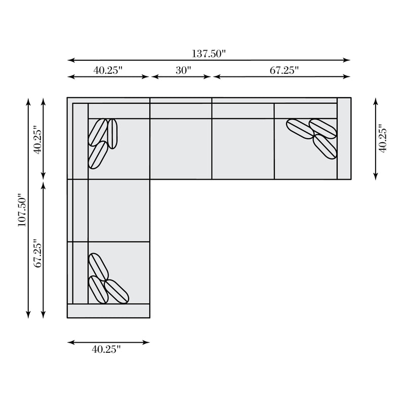 Bernhardt Ventura 4-Piece Sectional