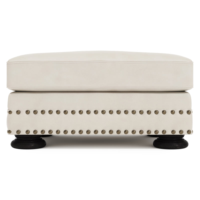 Foster Leather Ottoman