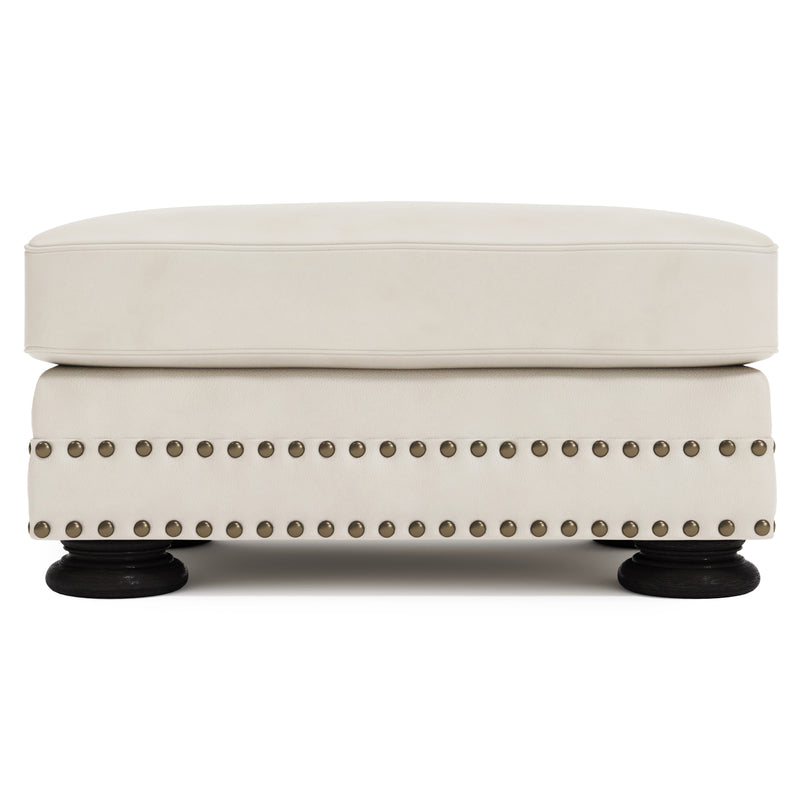 Foster Leather Ottoman