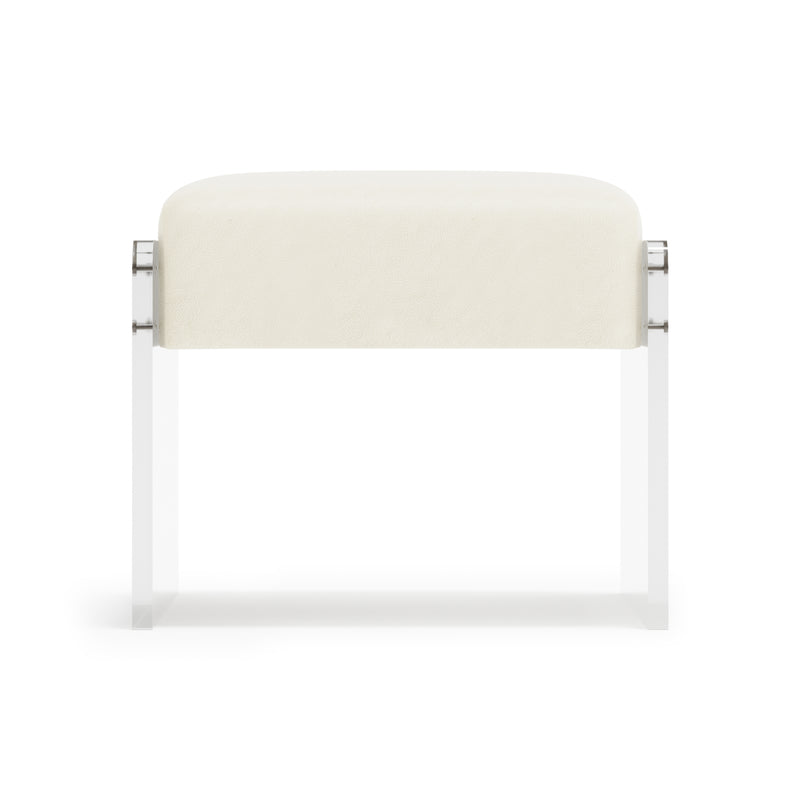 Jasper Leather Ottoman