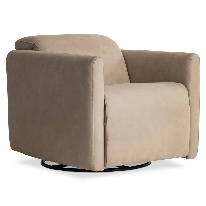 Livvy Leather Power Motion Swivel Chair