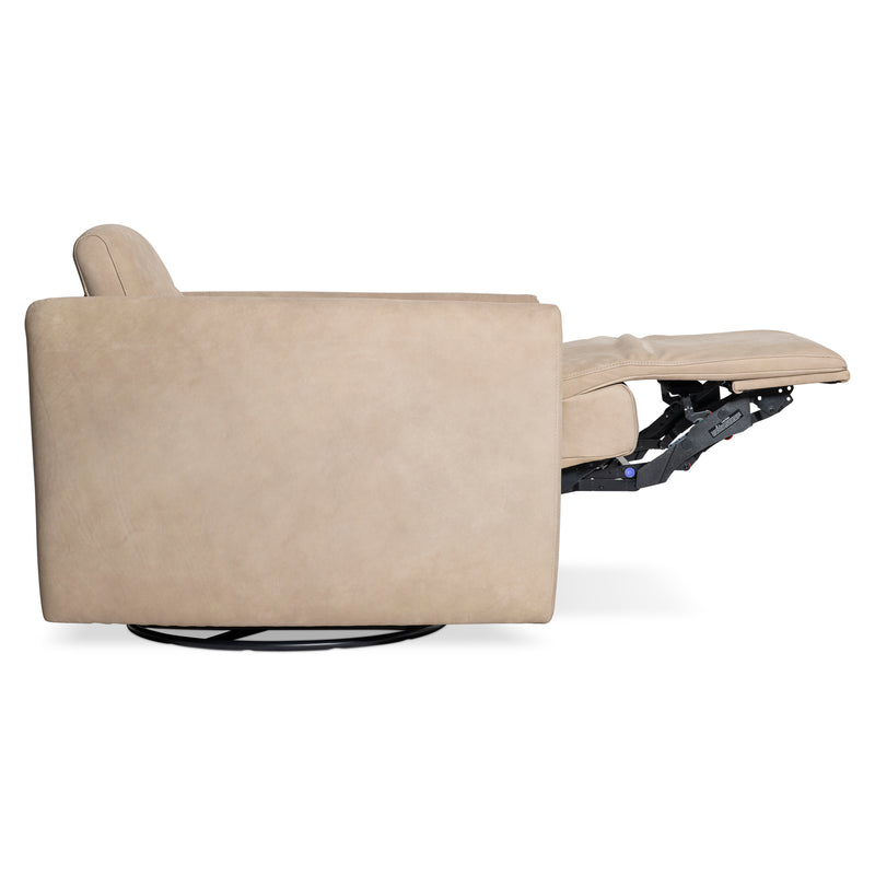 Livvy Leather Power Motion Swivel Chair